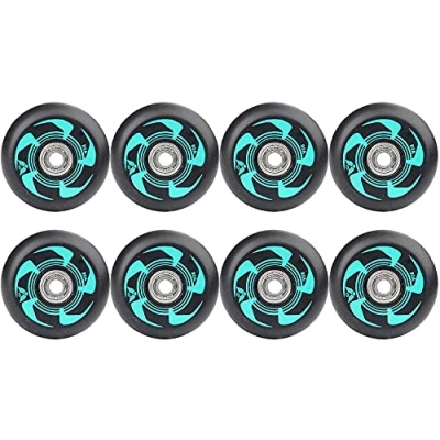 Imagen de SSCYHT 72 mm / 76 80 90A Ruedas de patín en línea, Paquete 8 Patinaje sobre Repuesto para niñas y niños con rodamientos ABEC 9,80mm