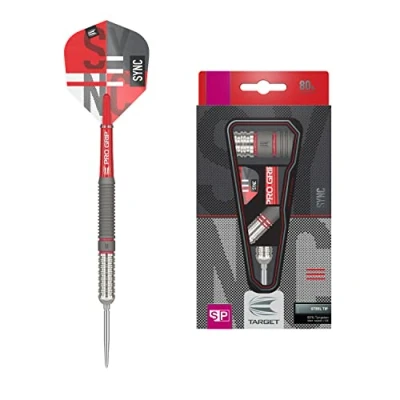 Imagen de TARGET Juego de Dardos Suiza 80% tungsteno con Punta Acero, Unisex, Rojo, Plateado y Negro, 24 g