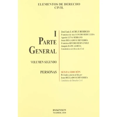 Imagen de Elementos de Derecho Civil I. Parte general. Volumen 2º. Personas: 1 (SIN COLECCION)