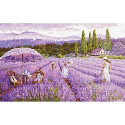 Imagen de Kit Punto de Cruz Luca S Oro Campo Lavanda BU5008