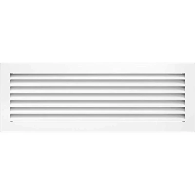 Imagen de KRATKI Rejilla de ventilación Fresh 17 x 49 cm Blanco Aire Caliente con Lamas Acero Escape para chimeneas Cada Tipo Interior