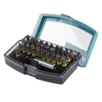 Imagen de wolfcraft Caja de puntas, ranura/estrella (PH/PZ) / TORX® (T) hexágono interior, 32 piezas I 2975000