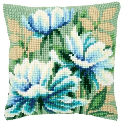 Imagen de Vervaco Kreuzstichkissen Cojín, Algodón, Colores Variados, ca. 40 x cm / 16&quot;