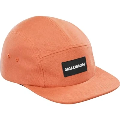 Imagen de Salomon Five Panel Gorra Trail Running Senderismo MTB Unisexo, Estilo casual, Uso versátil, Confort para todo el día, Naranja, Talla única