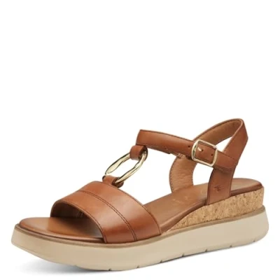 Imagen de Tamaris Comfort Damen Keilsandale, Sandalias con cuña Mujer, coñac, 38 EU