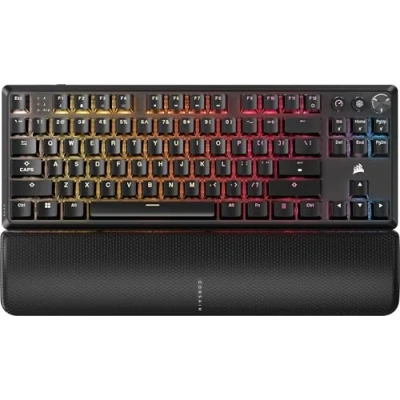 Imagen de Corsair K70 Core TKL Wireless RGB Tenkeyless Teclado mecánico para Juegos Interruptores lineales MLX Rojo v2 pre lubricados Amortiguación de Ruido Teclas Doble Disparo ABS QWERTY NA