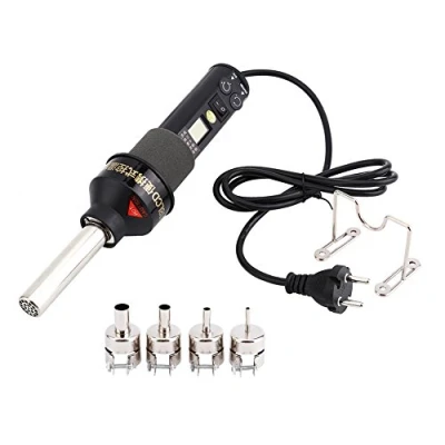 Imagen de Pistola de Aire Caliente, Mini Soplador Electrónico Caliente Portátil con Pantalla LCD, 220V 450W, para Manualidades, Repujado Artesanal, Embalaje Termoencogible PVC