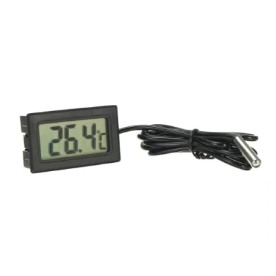 Imagen de DollaTek Monitor de temperatura Digital LCD Termómetro con sonda externa para el refrigerador y congelador acuario Black