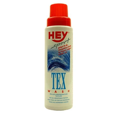 Imagen de HEY sport TEX WASH Detergente para Ropa deportiva tejidos de membrana y funcional como GORETEX, SYMPATEX , 250 ml