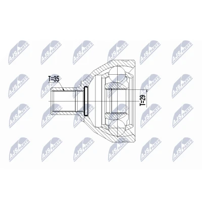 Imagen de NTY NPW VV 073 Junta Homocinética Transmisión automática Eje delantero, izquierda VOLVO: XC90 I