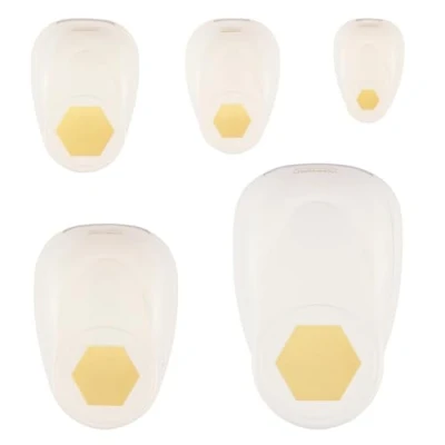 Imagen de Vaessen Creative Juego de perforadoras Perforadora Hexágonos 5 unidades papel arcilla y material para manualidades hasta 250 g/m² con scrapbooking