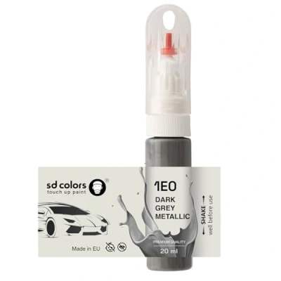 Imagen de SD COLORS Pincel de pintura para retocar 1E0, color gris oscuro, 20 ML, reparación arañazos (solo pintar)