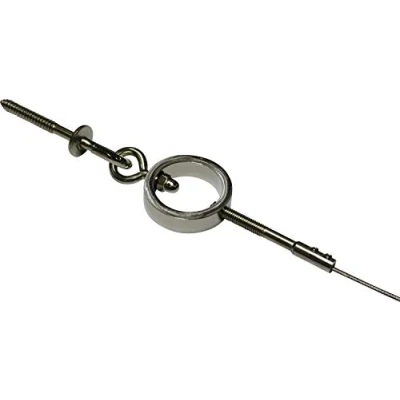 Imagen de GARDINIA Set de tensor cuerda, Montaje en pared o nicho, Incl. material fijación, Longitud: 5 metros, Metal, Plata mate Anillo cromo 500