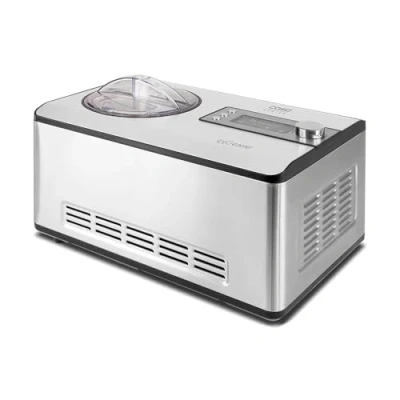 Imagen de Caso Ice Creamer 2 in 1 Design Eismaschine und Joghurtmaschine mit Kompressortechnik, Produziert bis zu Liter Eiscr Máquina de Hielo, 180 W, Acero Inoxidable Plástico, Plata