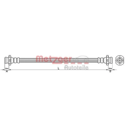 Imagen de METZGER 4110393 Latiguillos de Freno 284 NISSAN: MICRA 3, Note I