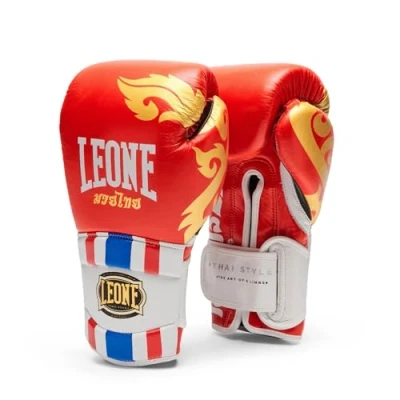 Imagen de LEONE 1947, Guantes Boxe Thai Style 16oz Azul