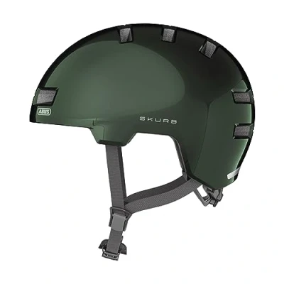 Imagen de ABUS Casco urbano Skurb de bicicleta robusto para uso diario, patinaje, BMX o longboard verde, talla S