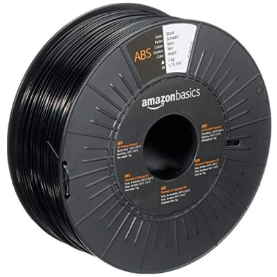 Imagen de Amazon Basics Filamento para impresora 3D, plástico ABS, cinta de 1 kg, 1.75 mm, negro