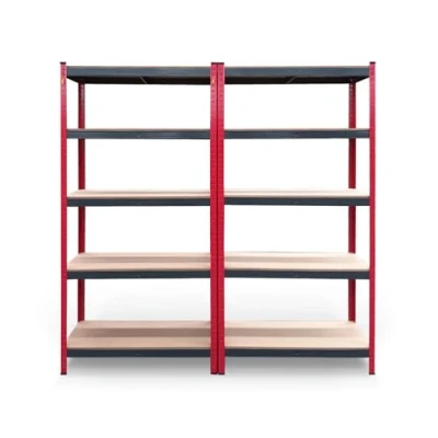Imagen de CATTERHOUSE Pack 2 Estanterías Metálicas Rack Cargo Advance 90 90x40x180 cm de Almacenaje Acero Galvanizado y MDF con Baldas Ajustables