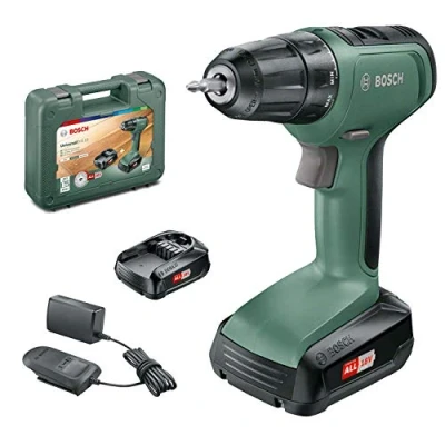 Imagen de Bosch Home and Garden 06039C8005 Atornillador UniversalDrill 18 (2 baterías, sistema de V, en estuche), (L x B H) 10.4 mm 38.4 cm 29.1