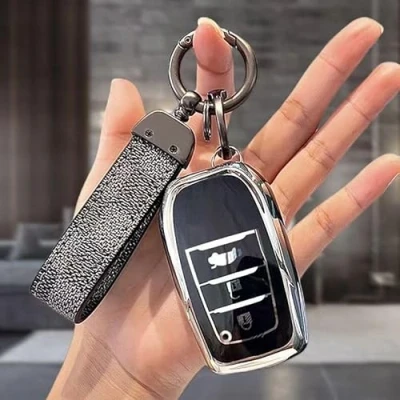 Imagen de Coche Carcasa de Llave para Toyota Corolla Sedan 2023 2024,Coche Funda Llaves con Llavero del Mando Botones Reemplazo a Distancia Accesorios