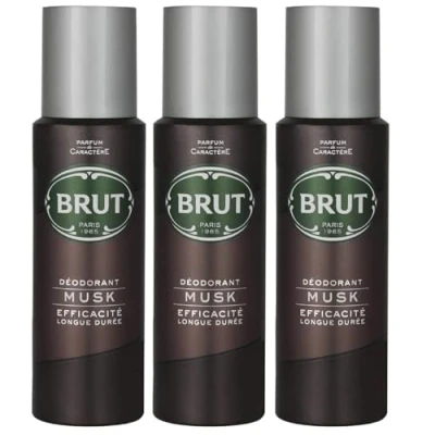 Imagen de Brut Desodorante Body Spray almizcle largo duree 200 ml (3 unidades)
