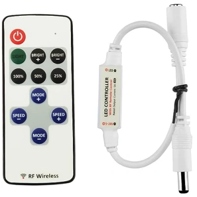 Imagen de LITAELEK Controlador Tira LED Telecontrol DC 5V 24V 5A Strip Controller Dimmer RF Remote Control Regulador Cinta para Solo Color COB y SMD 5050 3528 2835 5630