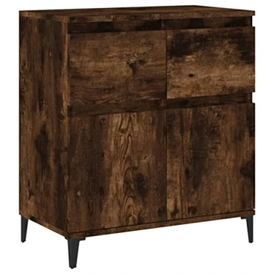 Imagen de vidaXL Aparador Madera contrachapada Color Roble Ahumado 60x35x70 cm