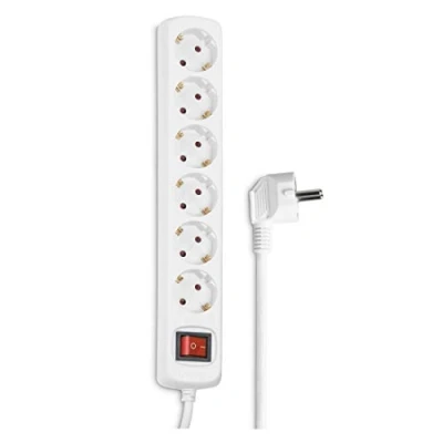 Imagen de Hama Regleta 6 Posiciones Schuko con Control Parental y botón de Encendido, 3 m Cable, plástico, Blanco