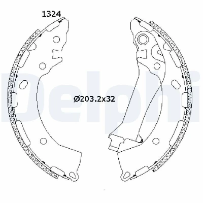 Imagen de DELPHI LS2200 Zapatas de Freno 203 32