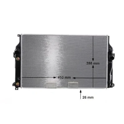 Imagen de MAHLE ORIGINAL CR 2271 000S Radiador, refrigeración del motor 670 411 26 Aletas soldadas TOYOTA: RAV4 IV SUV, III SUV