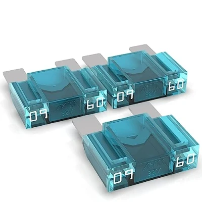 Imagen de AUPROTEC Maxi Fusibles 20A 80A Fusible de Cuchilla selección: 60A Ampere BLU, 3 Piezas