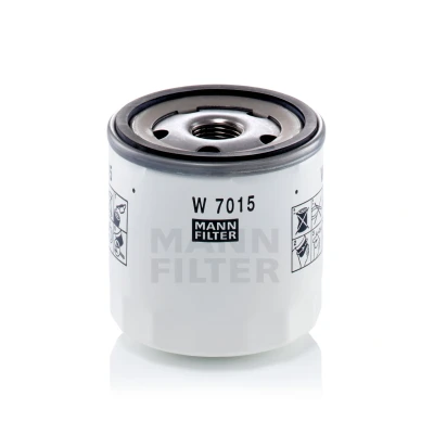 Imagen de MANN FILTER W 7015 Filtro de aceite 3/4 16 UNF 2B con válvula bloqueo retorno enroscable FORD: FOCUS 2, Transit Courier Familiar, 3