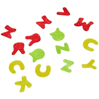 Imagen de GLOREX Letras dispersa Piezas para decoración, Fieltro, Multicolor, 16,5 x 11,5 2 cm, 150 Unidades de Medida