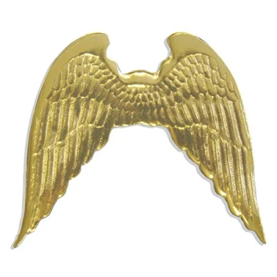 Imagen de Kunze Paquete de 4 alas ángel, Cartón, Dorado, 9 x 10 0.05 cm,