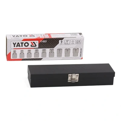Imagen de YATO YT 0521 Juego de tubos 9 Torx Acero cromo vanadio 1/2