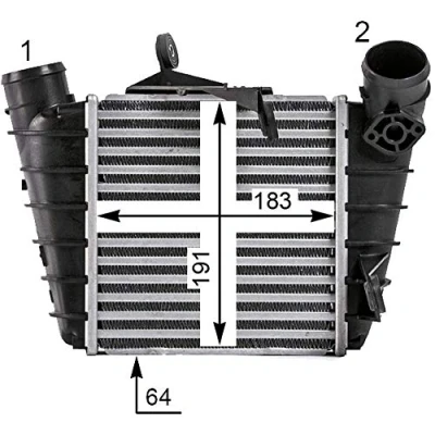 Imagen de MAHLE ORIGINAL CI 530 000P Intercooler SEAT: Ibiza 3, Córdoba II Sedán, SKODA: Fabia 2, 2
