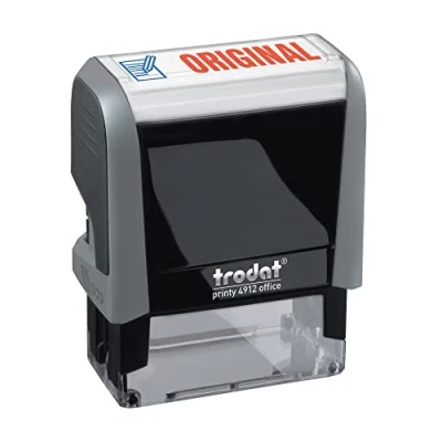 Imagen de Trodat Office Printy 4912 Sello automático, diseño con texto &quot;Original&quot;, color gris