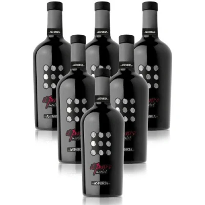 Imagen de Il Puro vino Merlot Doc Astoria tinto italiano (6 botellas 75 cl.)