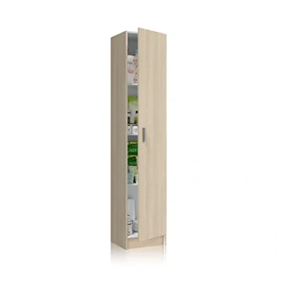 Imagen de duehome Armario Multiusos, 1 Puerta, Columna, Modelo Multi Useful, Acabado en Color Roble, Medidas: 37 cm (Ancho) x 182 (Alto) (Fondo)