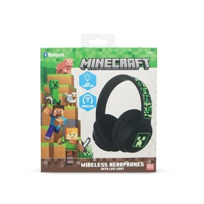 Imagen de OTL Technologies Auriculares INALÁMBRICOS Minecraft Plegables con LUZ LED