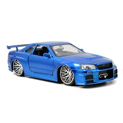 Imagen de Jada Coche de Brian Fast &amp; Furious a Escala, para hombre, 1:24, Nissan Skyline GT R (R34) JA97173