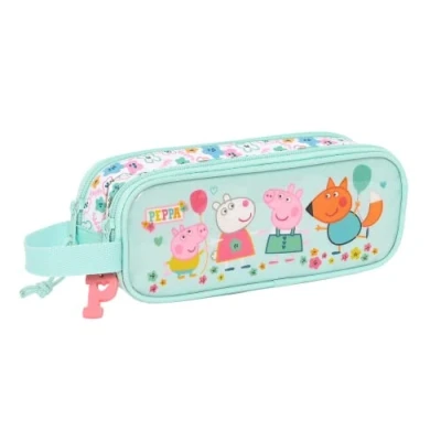 Imagen de Safta 812281747 Portatodo Doble Peppa Pig Cosy Corner 21X8X6Cm, Dibujo Animado, Multicolor, Estándar (812290513)