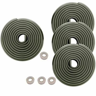 Imagen de HIMRY 20 Metros Protector Borde Espuma Forma de L para Mesa Borde, anticolisión Tira Bebés y niños, Seguridad niño Bebe, 4x5m, Negro, KD7000 Black