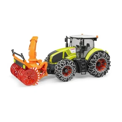 Imagen de bruder 03017 Claas Axion 950 con cadenas y quitanieves, tractor, servicio de invierno, quitanieves