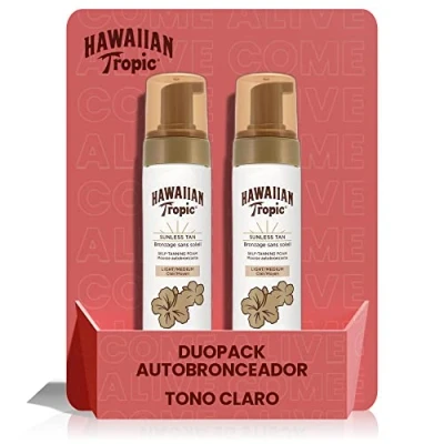 Imagen de Hawaiian Tropic Autobronceador Duopack Espuma Mousse Autobronceadora Tono Oscuro 200 ml 2 unidades