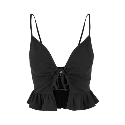 Imagen de Urban Classics Waffle Ruffle Top, Mujer, Talla: 5XL, Black