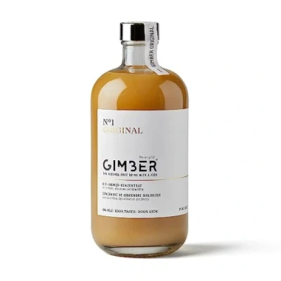 Imagen de GIMBER Concentrado de jengibre orgánico, 500 ml, bebida ecológica sin alcohol, hecha jengibre, limón y hierbas, esencia premium