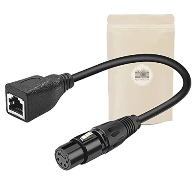 Imagen de Cable adaptador RJ45 hembra a XLR DMX 5 pines iluminación
