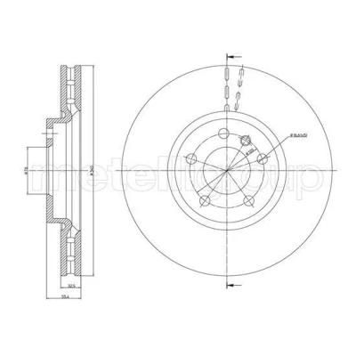Imagen de METELLI Disco de freno VOLKSWAGEN: Transporter 5, Multivan 5 (7HM, Bus 340,0mm 32,6mm ventilado 23 1470C Discos freno,
